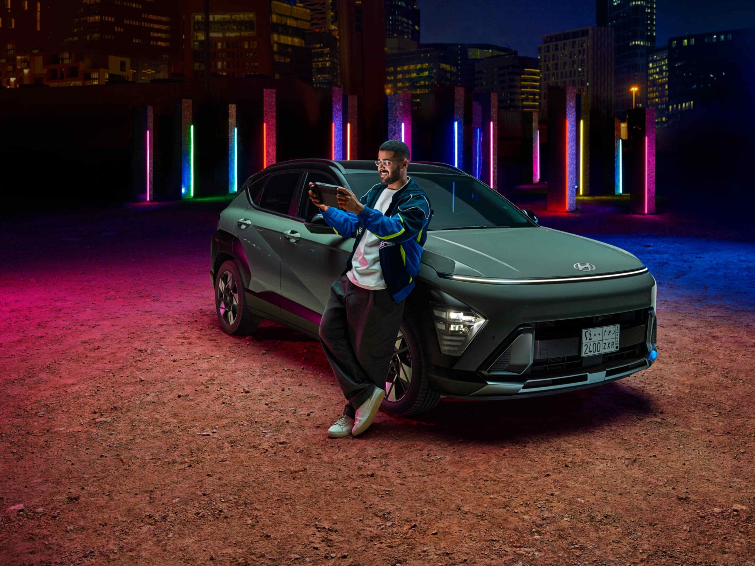 Hyundai Tucson creative automotive campaign key visual in Saudi Arabia