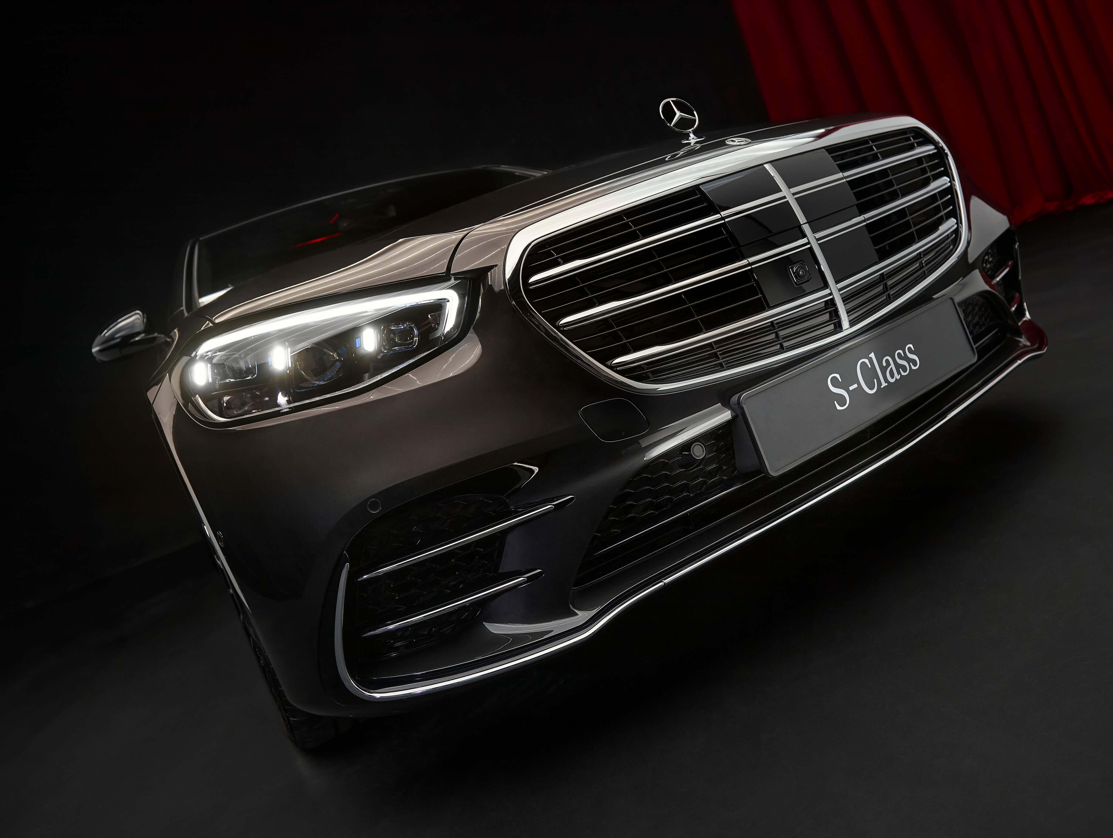 Mercedes-Benz S-Class automotive design detail captured for the luxury campaign