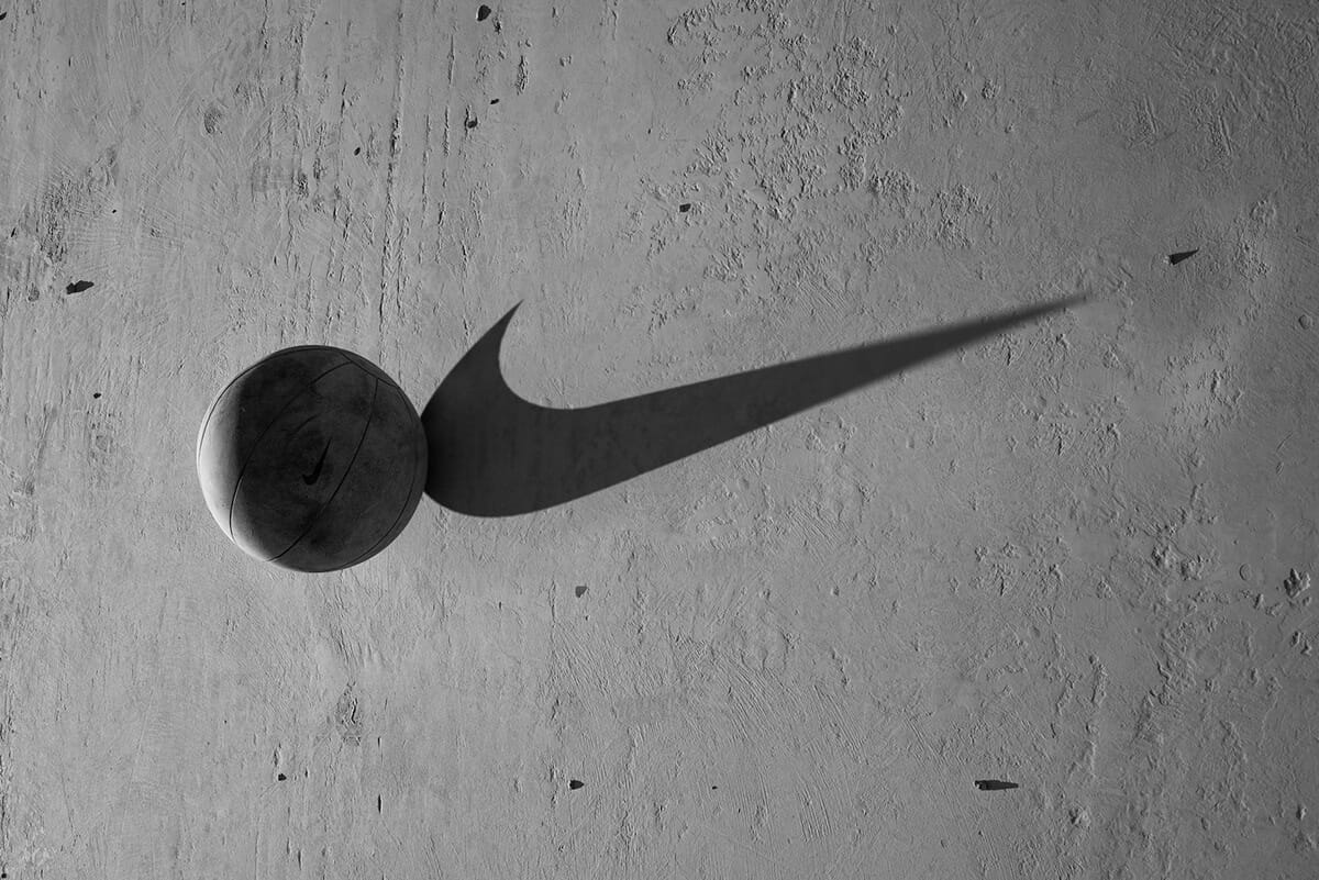 Nike basketball creative campaign featuring the iconic Swoosh logo.